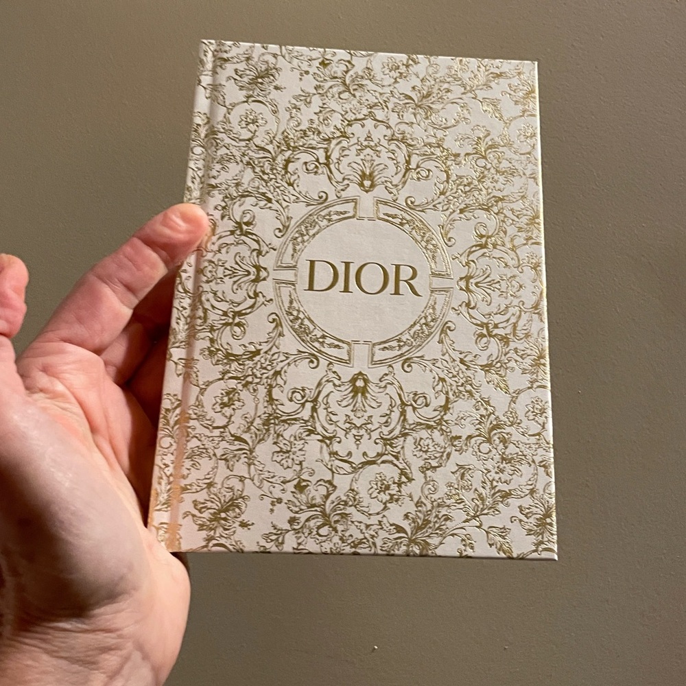 Dior Limited Edition Notebook with limited edition matching drawstring bag